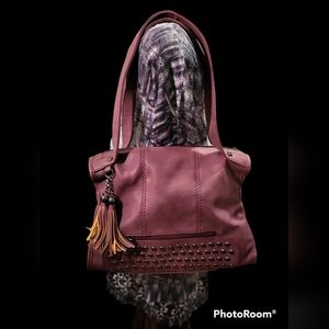 Near New Studded berry purple bag